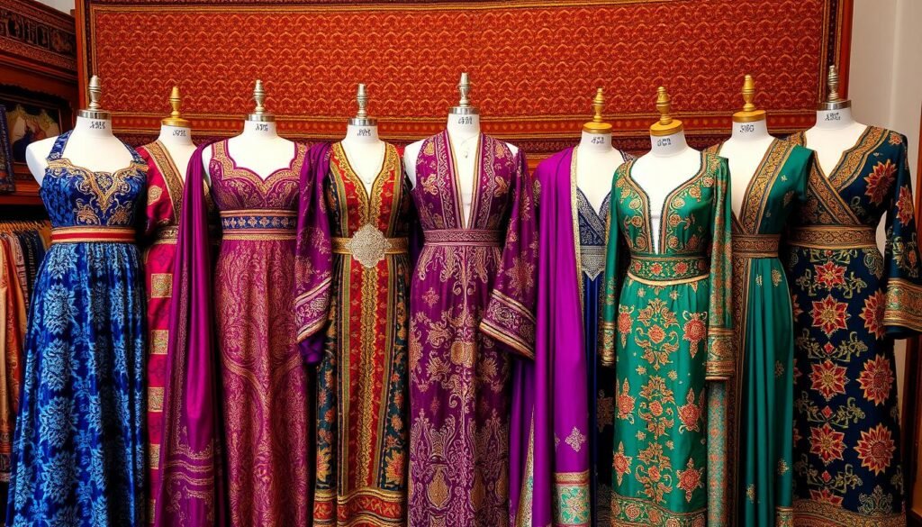 Fabrics in Moroccan Dresses