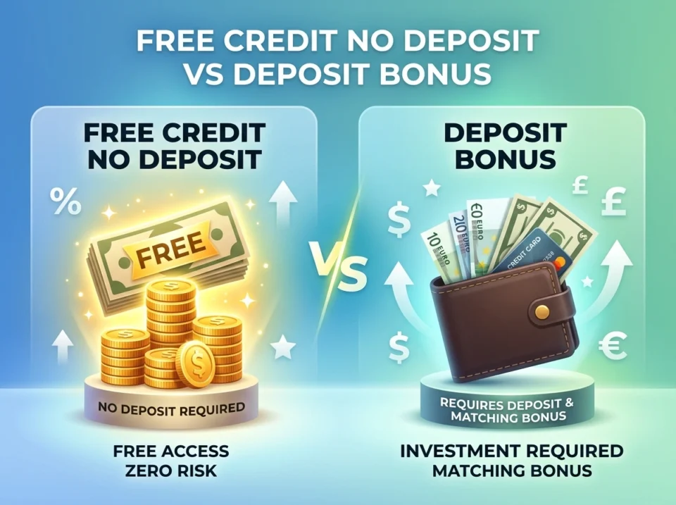 Free Credit No Deposit vs Deposit Bonus: What's the Difference?